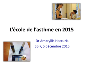 Ecole de l`asthme - BVPV-SBIP