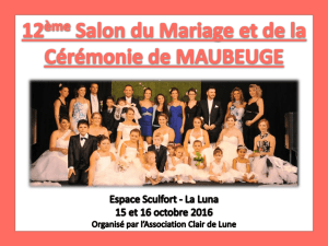 Devenir exposant - Salon du mariage de Maubeuge (Nord)