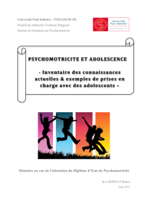 memoire 1 - Institut de Formation en Psychomotricité de Toulouse