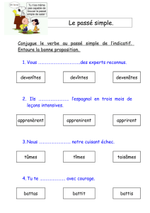 Le passé simple