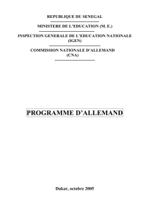 Programme d`allemand - International Bureau of Education