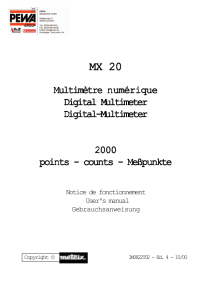 Multimètre n Multimètre numérique Digital Multimeter