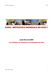 Paris Métropole mondiale en 2020 - Actes du