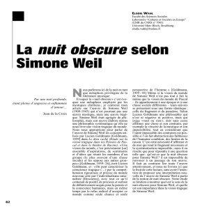 La nuit obscure selon Simone Weil