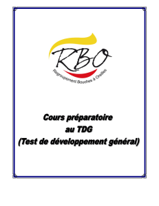 Cours préparatoire au TDG (test de développement général) v.1