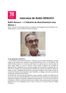 Interview de Robin RENUCCI