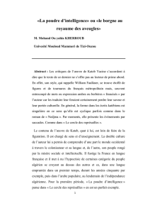 «La poudre d`intelligence» ou «le borgne au royaume des aveugles»