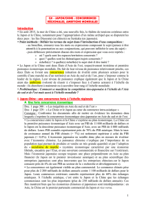 cours - japon-chine, concurrences regionales, ambitions mondiales