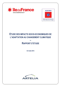 etude des impacts socio-economiques de l`adaptation au