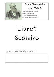 Livret Scolaire - Circonscription Montpellier Sud