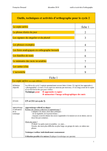 Outils, techniques et activités d`orthographe C2 et C3