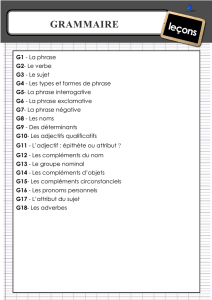 leçons GRAMMAIRE