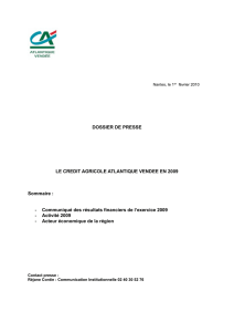 dossier de presse - Crédit Agricole Atlantique Vendée
