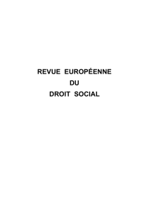 L`aide à la personne - Revue européenne du droit social