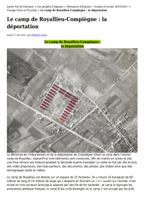 Le camp de Royallieu-Compiègne : la déportation