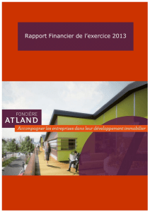 Rapport Financier de l`exercice 2013
