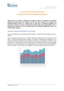 Les deux tiers de la demande d`emploi résultent de