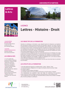 Lettres - Histoire - Droit