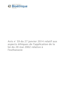 Avis n° 59 - Institut Européen de Bioéthique