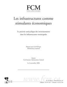 Les infrastructures comme stimulants économiques