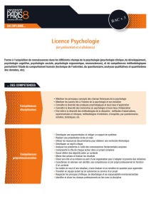 Licence Psychologie - Université Paris 8