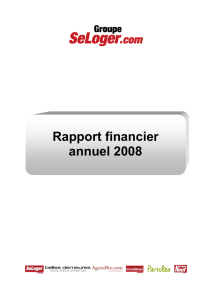 Rapport financier annuel 2008