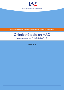 Chimiothérapie en HAD - Monographie de l`HAD de l`APHP