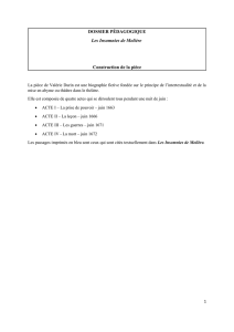 DOSSIER PÉDAGOGIQUE Les Insomnies de Molière Construction