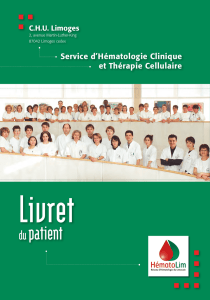 Service d`Hématologie Clinique et Thérapie Cellulaire