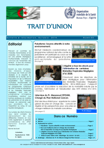 Bulletin d`informations, Trait dUnion N°05 - Octobre 2014