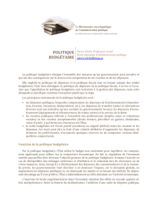 politique budgétaire - Dictionnaire encyclopédique de l