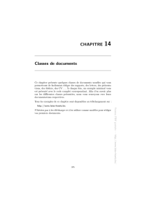 CHAPITRE 14 Classes de documents