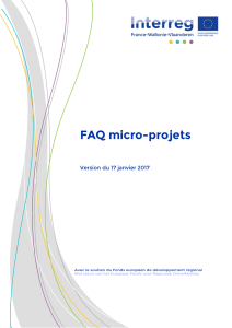 FAQ micro-projets - Interreg France Wallonie Flandres