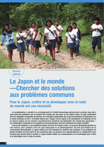Le Japon et le monde —Chercher des solutions aux problèmes