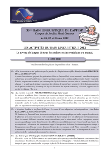 30ème Bain LinguistiquE dE L`aPFEsP