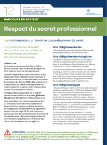 Respect du secret professionnel