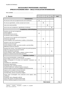 Grille Evaluation Intermédiaire Eco Droit Bac Pro
