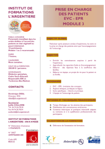 Programme du DU EV/EPR 2014 - module 3 - CHU de Saint