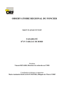 Télécharger le rapport - Observatoire régional du foncier