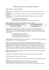 Définition des signaux de la machine à affranchir