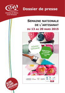 Dossier de presse - Chambre des Métiers et de l`Artisanat
