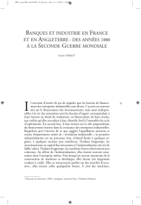BANQUES ET INDUSTRIE EN FRANCE ET EN ANGLETERRE