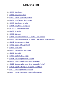 Grammaire - Ecole Louis Moreau