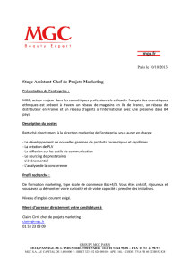 Stage Assistant Chef de Projets Marketing