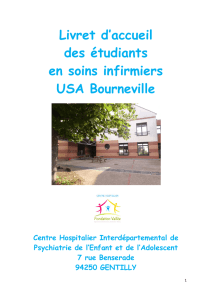 Livret d`accueil des étudiants en soins infirmiers USA Bourneville