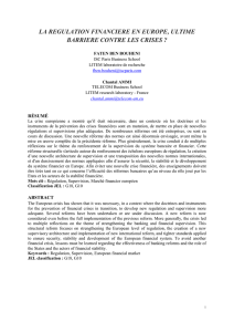 la regulation financiere en europe, ultime barriere contre les crises