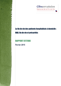 La fin de vie des patients hospitalisés à domicile : HAD