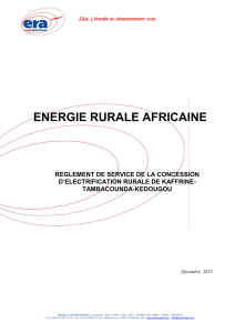 reglement de service de la concession d`electrification rurale de