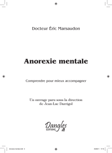 Anorexie mentale - Editions Dangles