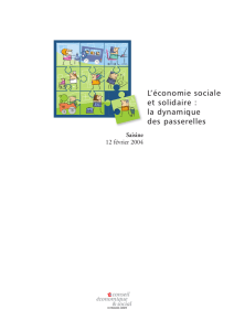 L`&eacute;conomie sociale et solidaire : la dynamique des passerelles
